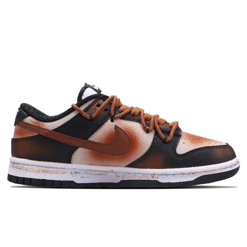 [Custom Female midnight bat]  Dunk Skateboarding Shoes Women's Low-top Brown