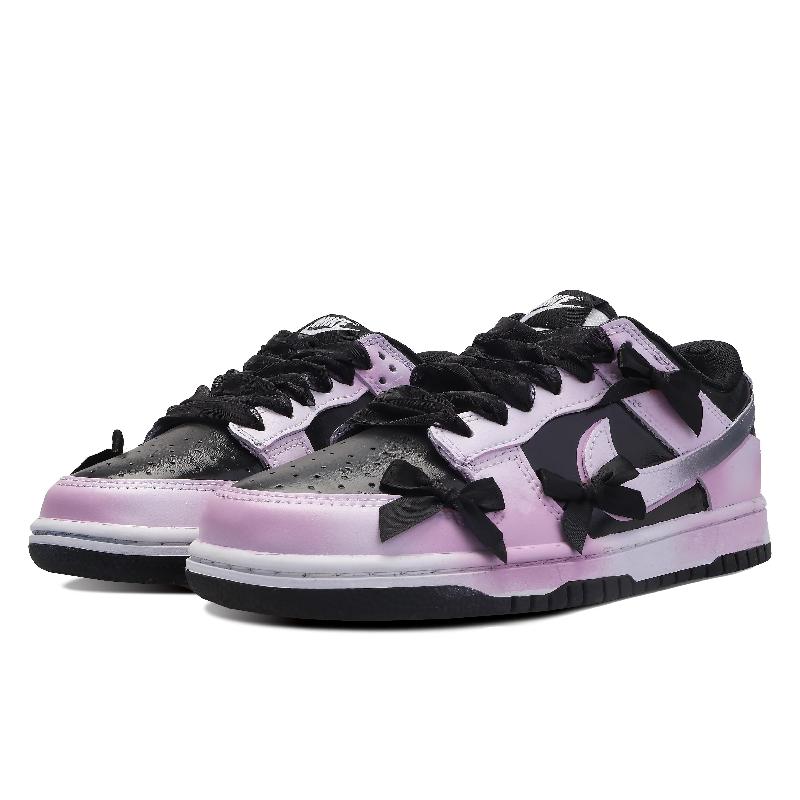 [Custom Women's sleeve style]  Dunk Skateboarding Shoes Women's Low-top Pink
