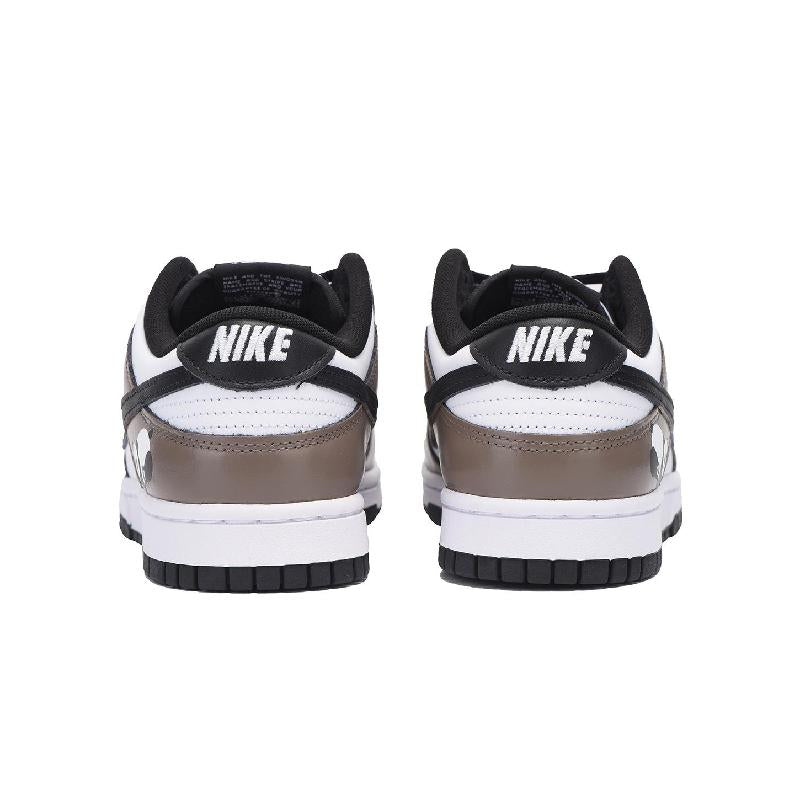 [Custom Women's pure brown bear Cat 6]  Dunk Skateboarding Shoes Women's Low-top White