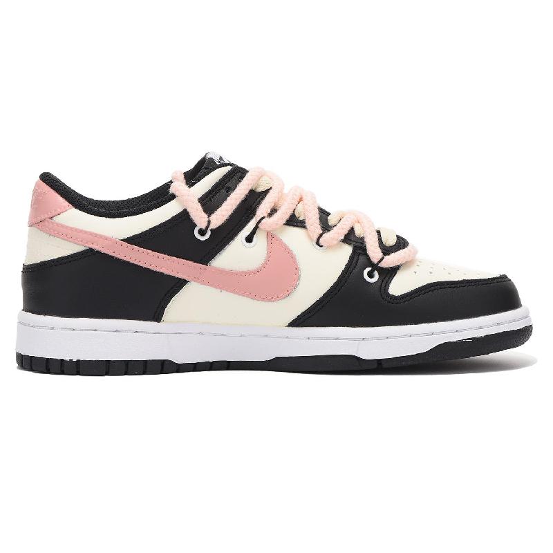 [Custom Cherry Letter]  Dunk Skateboarding Shoes Women's Low-top Powder