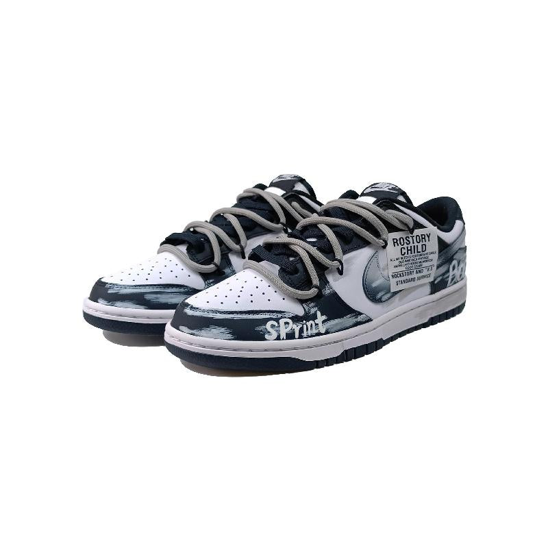 [Custom Female street melody]  Dunk Skateboarding Shoes Women's Low-top White