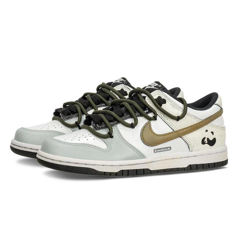 [Custom Coconut milk Latte, Red Panda for women]  Dunk Skateboarding Shoes Women's