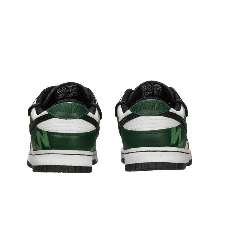 [Custom Green Leaf Children's Payment]  Dunk Skateboarding Shoes Women's Low-top White/green