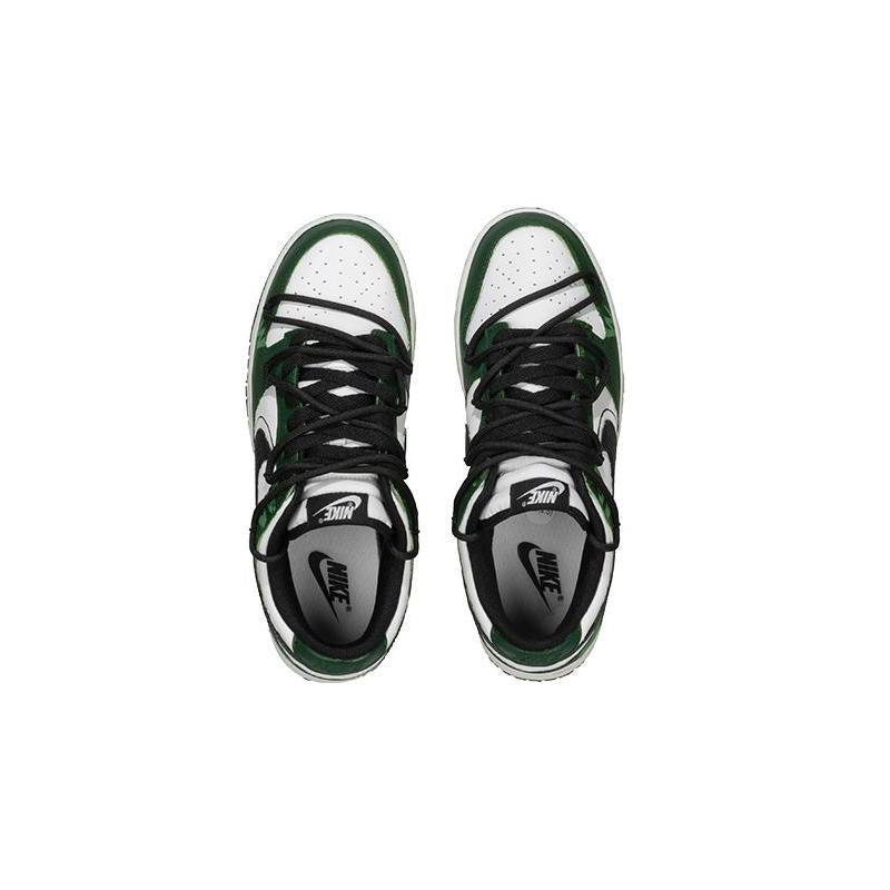 [Custom Green Leaf Children's Payment]  Dunk Skateboarding Shoes Women's Low-top White/green