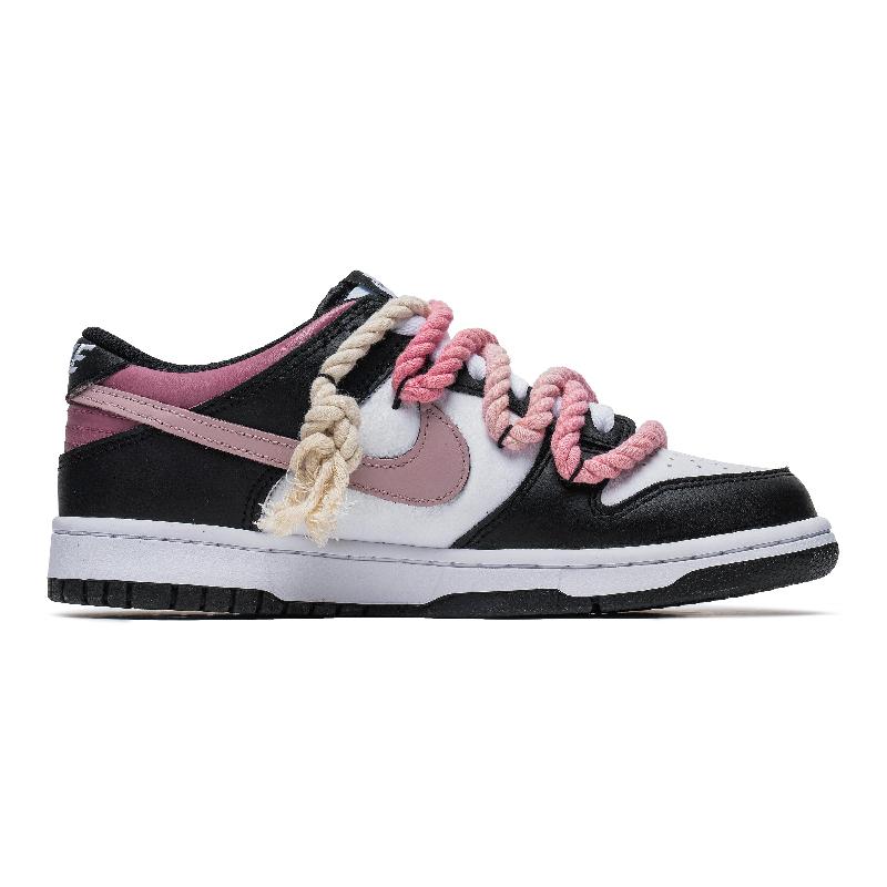 [Custom Dirty pink panda]  Dunk Skateboarding Shoes Women's