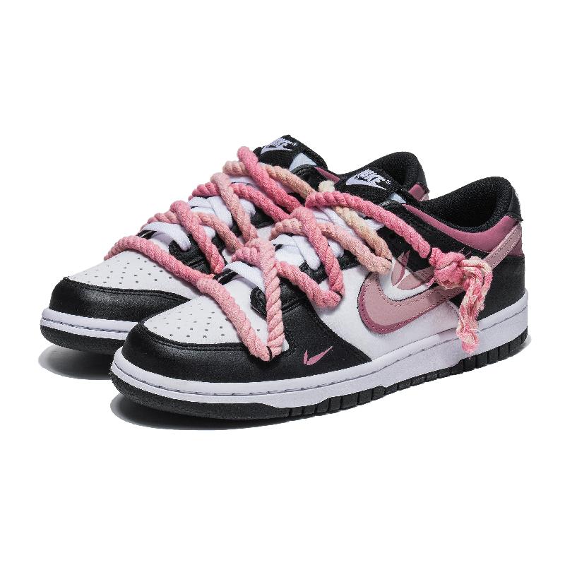 [Custom Dirty pink panda]  Dunk Skateboarding Shoes Women's