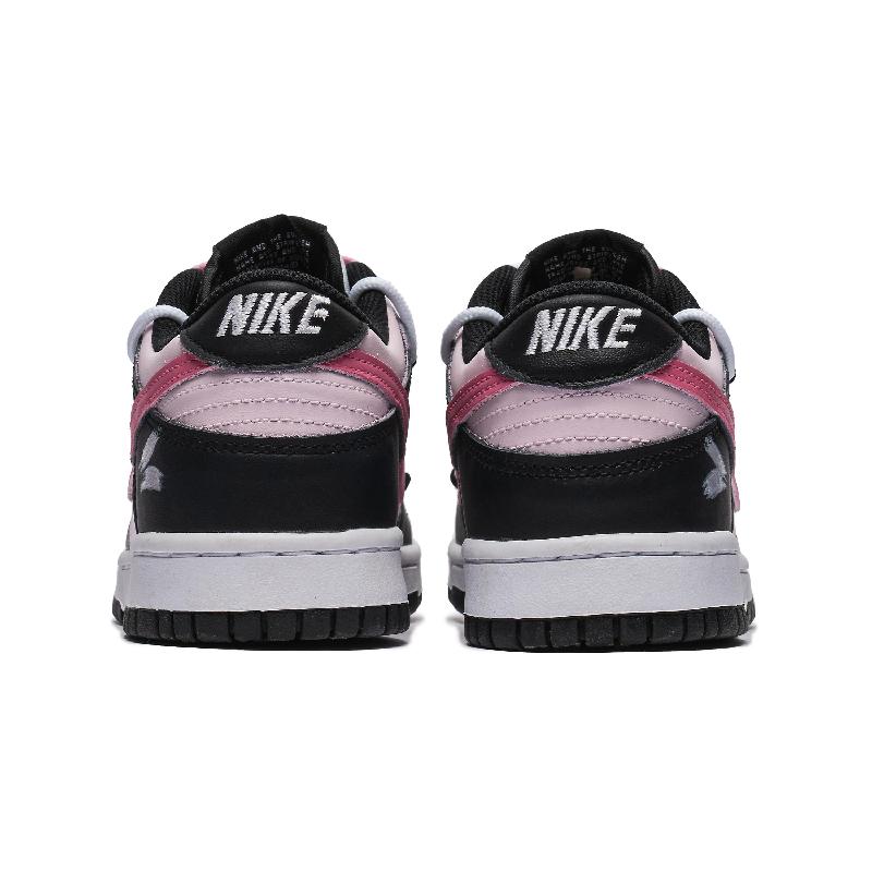 [Custom Strawberry Mafia]  Dunk Skateboarding Shoes Women's Low-top Black/pink