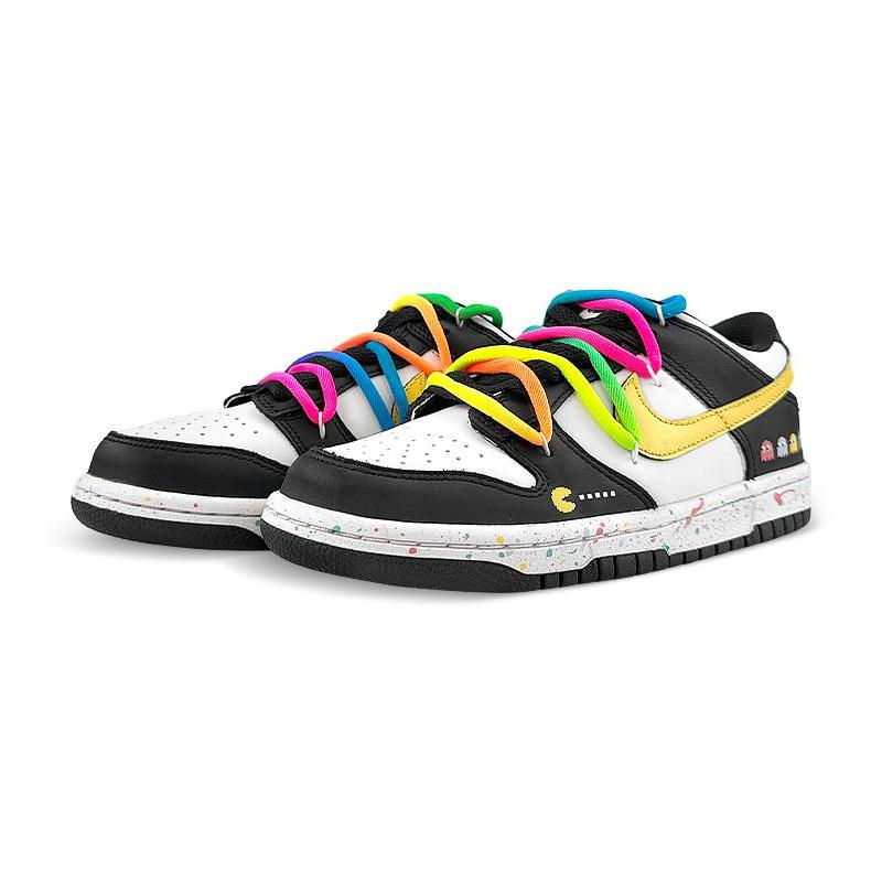 [Custom Rainbow Pac]  Dunk Skateboarding Shoes Women's
