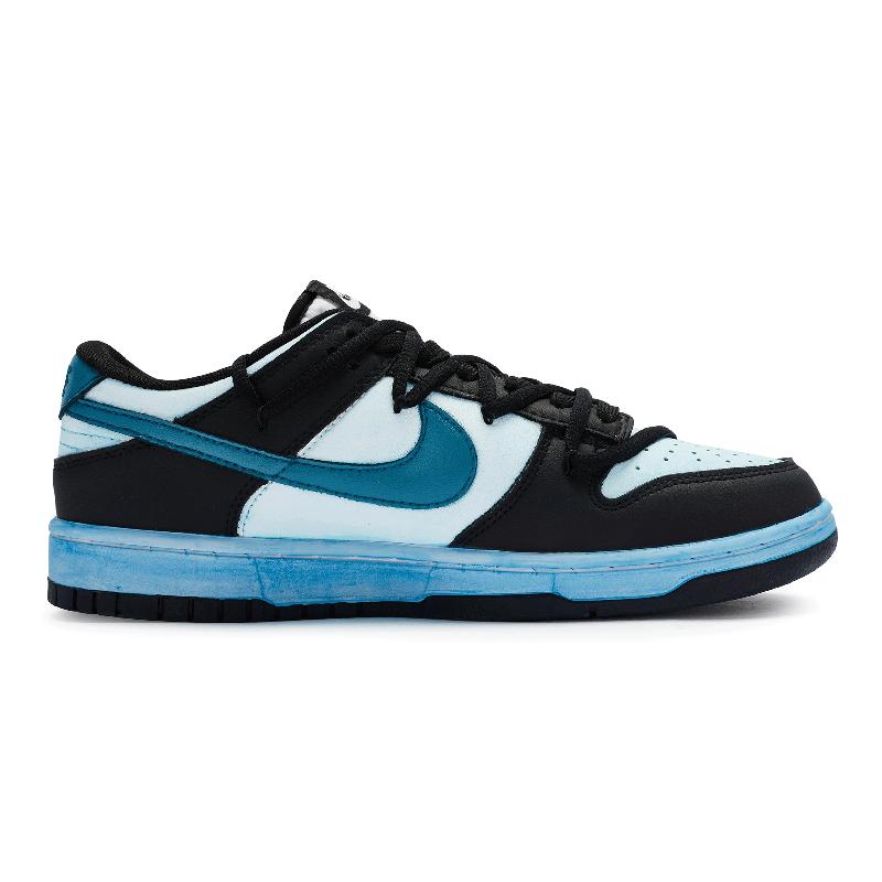 [Custom Peacock Blue]  Dunk Skateboarding Shoes Unisex Low-top Black