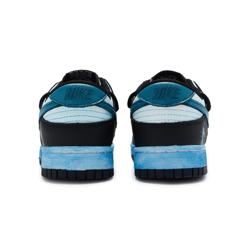 [Custom Peacock Blue]  Dunk Skateboarding Shoes Unisex Low-top Black