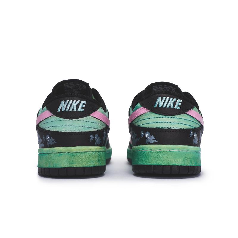 [Custom Female Ghost]  Dunk Skateboarding Shoes Women's Low-top Black/pink