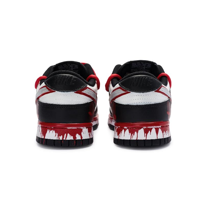 [Custom Shadow cult]  Dunk Skateboarding Shoes Unisex Low-top Red/Black