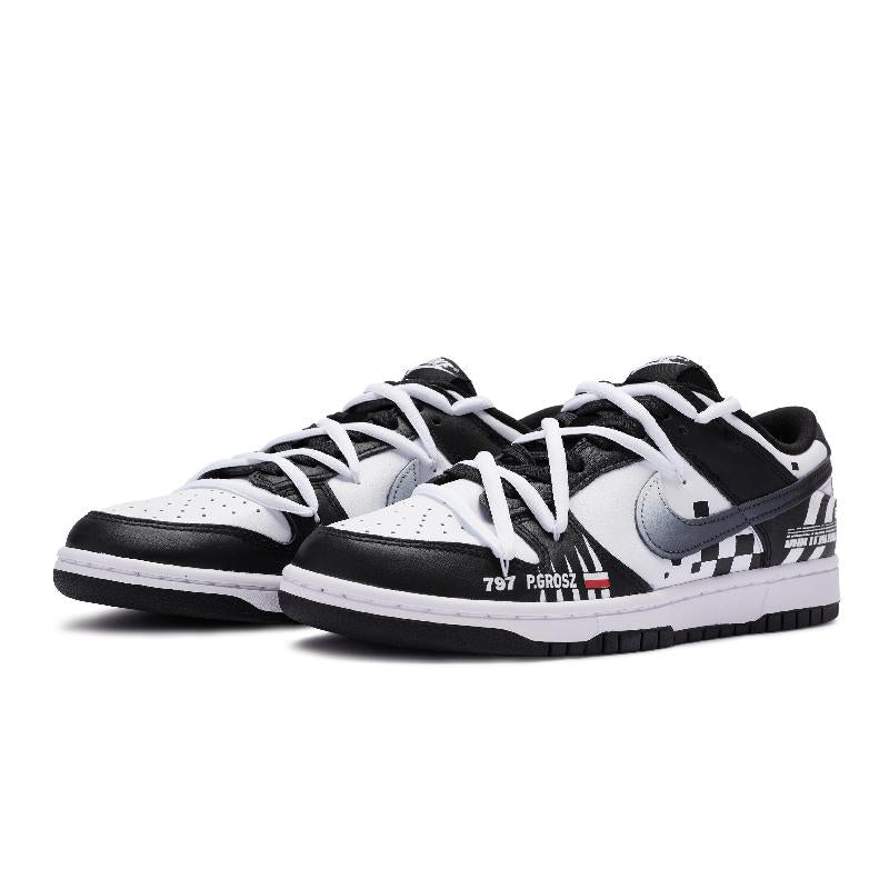 [Custom Drift Player]  Dunk Skateboarding Shoes Unisex Low-top Black/white