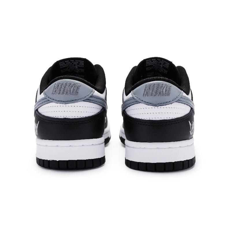 [Custom A cool shark]  Dunk Skateboarding Shoes Unisex Low-top Black/white