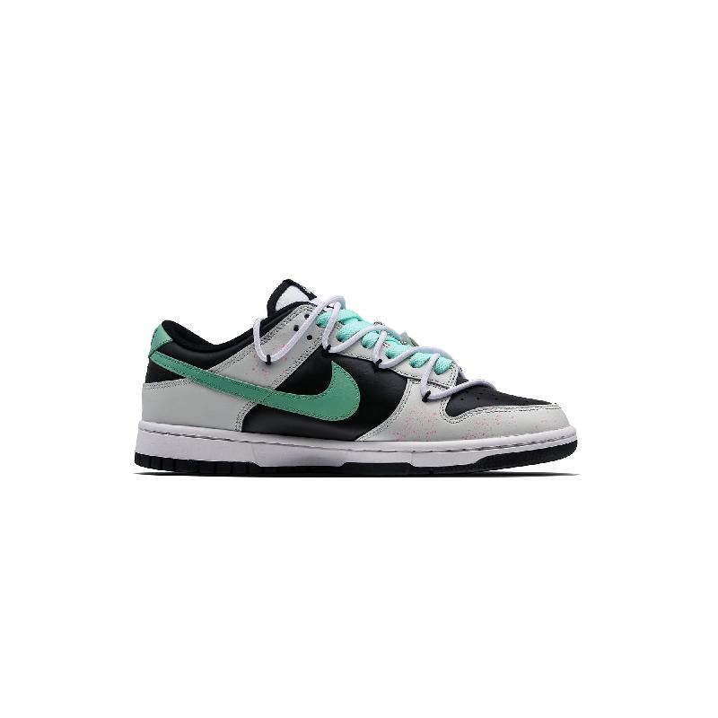 [Custom Female little dolphin]  Dunk Skateboarding Shoes Women's Low-top Black/Gray/Green