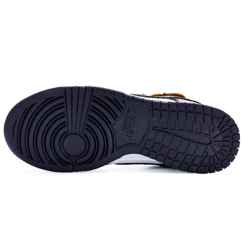 [Custom Female dragon carp]  Dunk Skateboarding Shoes Women's Low-top Brown/white/gold