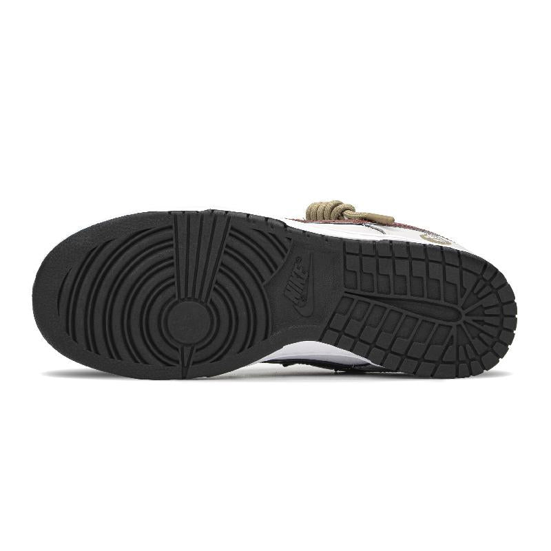 [Custom Little ghost]  Dunk Skateboarding Shoes Unisex Low-top Gray/Red