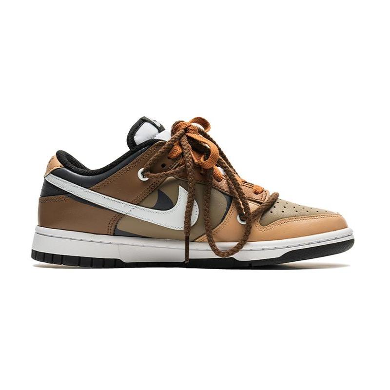 [Custom Women's Swamp Ghost S-BOX]  Dunk Skateboarding Shoes Women's Low-top Light Khaki