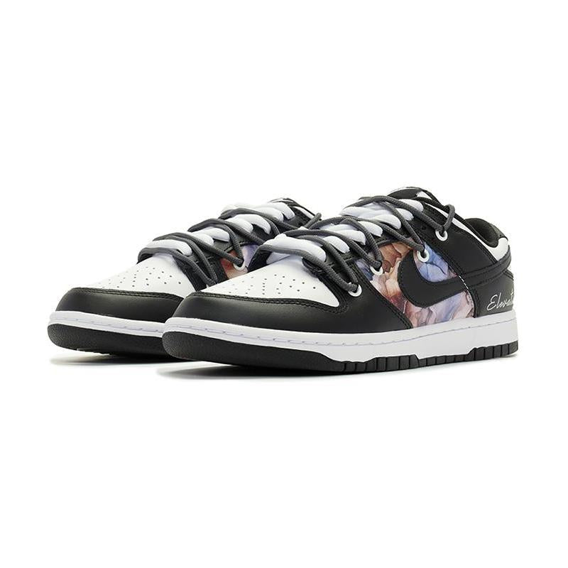 [Custom Deconstruction of black and white in a female panda oil painting]  Dunk Skateboarding Shoes Women's