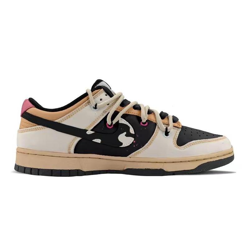 [Custom Female Pluto]  Dunk Skateboarding Shoes Women's Low-top Brown/Black