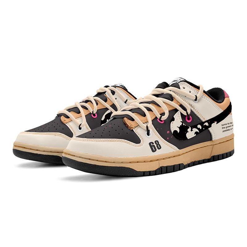 [Custom Female Pluto]  Dunk Skateboarding Shoes Women's Low-top Brown/Black
