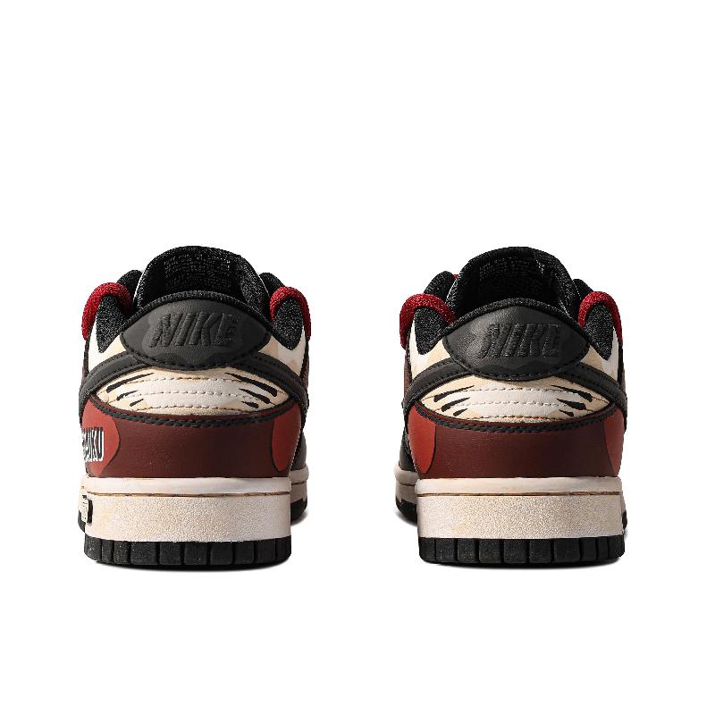 [Custom SHOHOKUS-BOX]  Dunk Skateboarding Shoes Women's Low-top Black/Red
