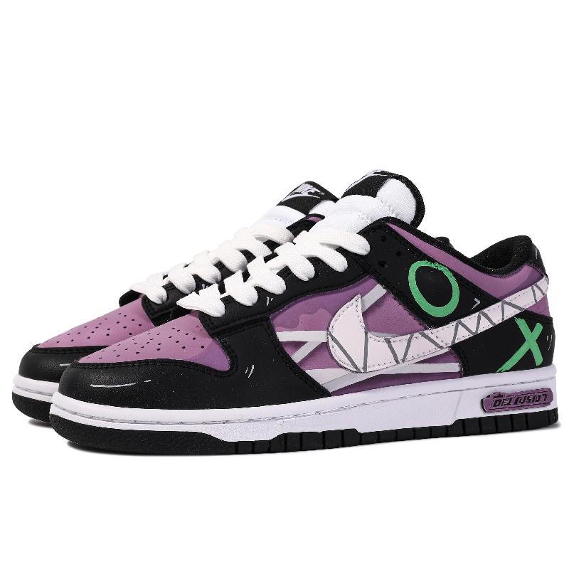 [Custom Geometric Straight Line]  Dunk Skateboarding Shoes Unisex