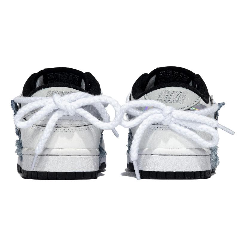 [Custom Lost Butterfly Valley, Laser Logo]  Dunk Skateboarding Shoes Unisex Denim Style