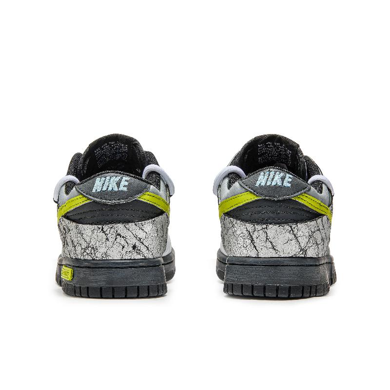 [Custom Hiking]  Dunk Skateboarding Shoes Unisex Low-top Grey/green