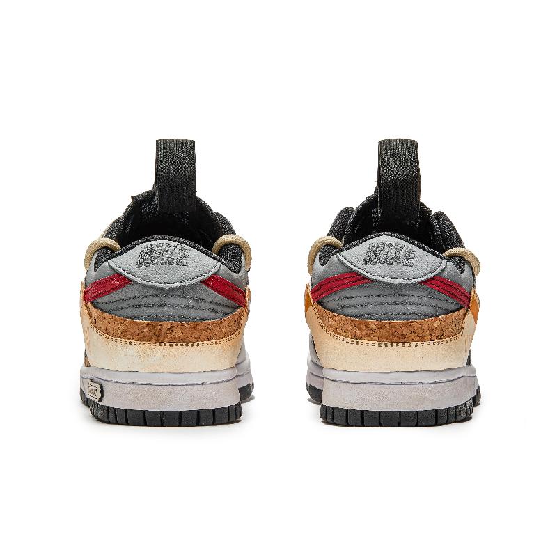 [Custom Midnight dusk]  Dunk Skateboarding Shoes Unisex Low-top Beige/Yellow