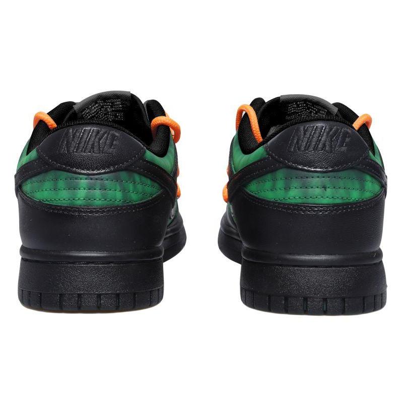 [Custom Luminous flame female S-BOX]  Dunk Skateboarding Shoes Women's Low-top Black/Green