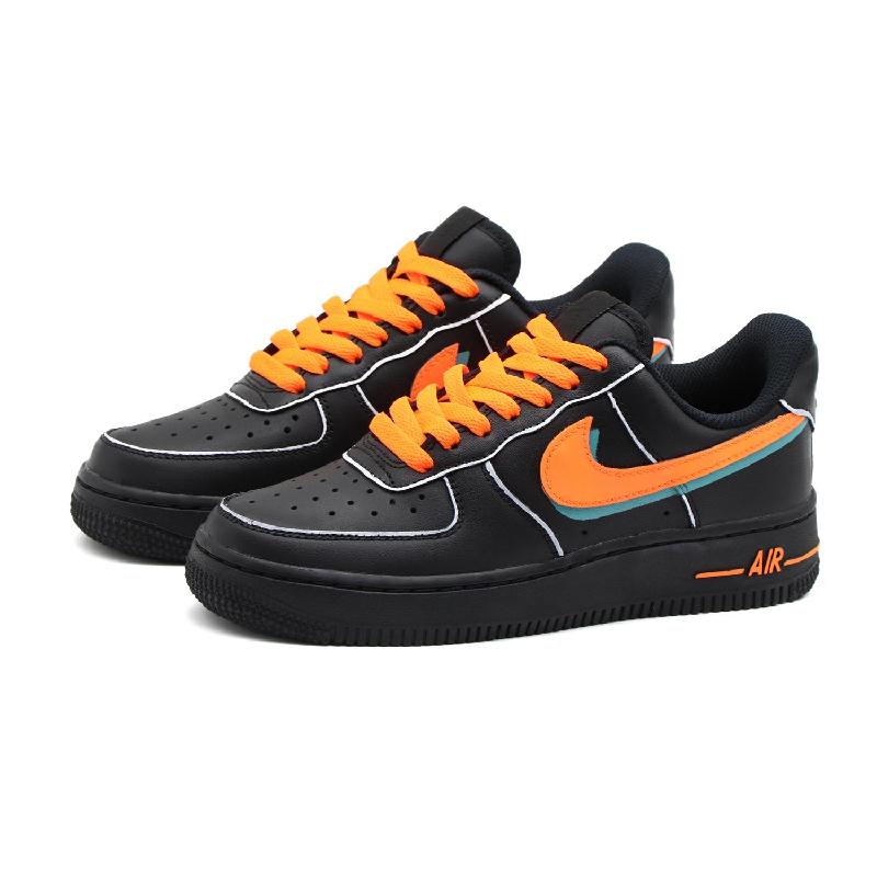 [Custom Small orange for men and women]  Air Force 1 Skateboarding Shoes Men