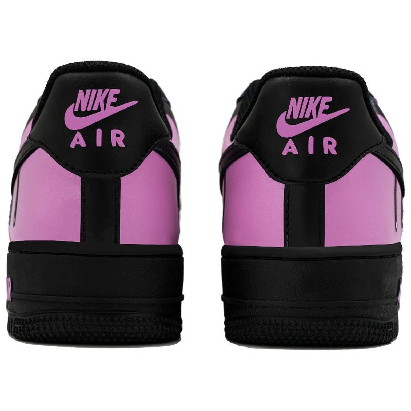 [Custom Ink-soluble electro-light powder]  Air Force 1 Skateboarding Shoes Unisex Low-top Pink