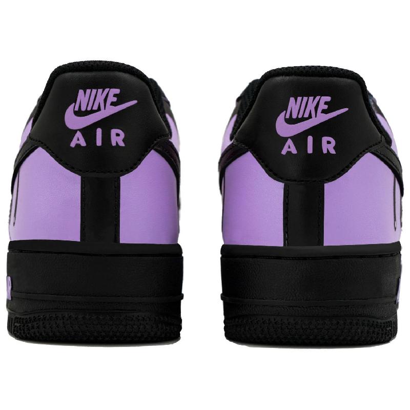 [Custom Dissolved ink electric light purple]  Air Force 1 Skateboarding Shoes Unisex Low-top Purple