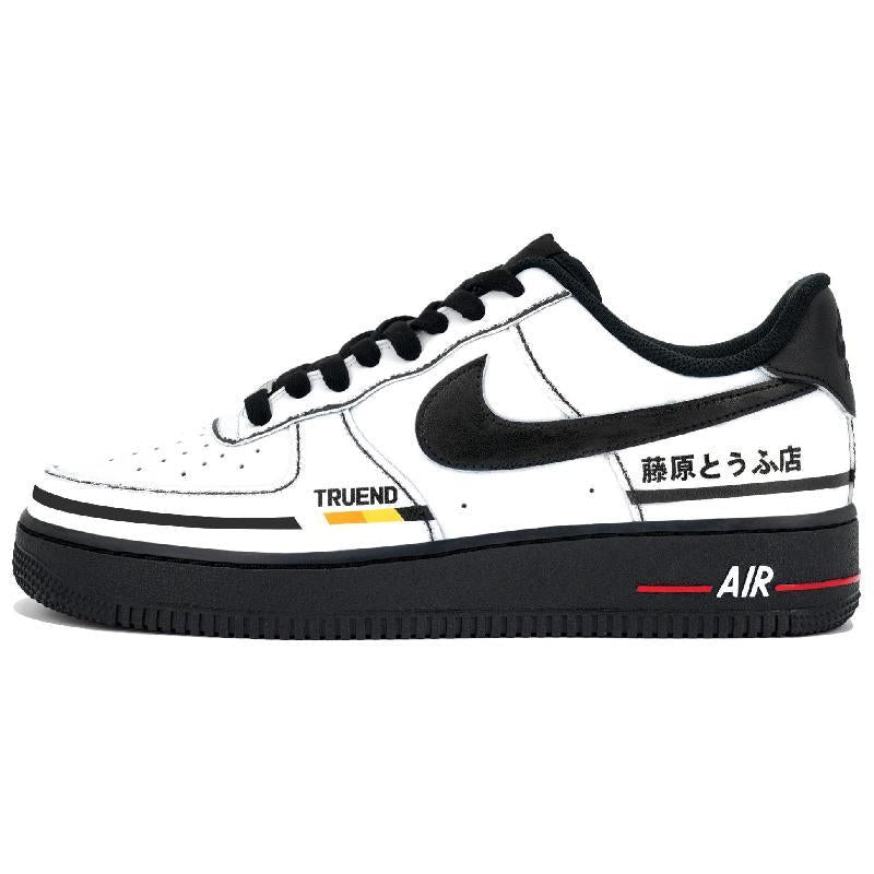 [Custom Drift]  Air Force 1 Skateboarding Shoes Unisex Low-top Black/white