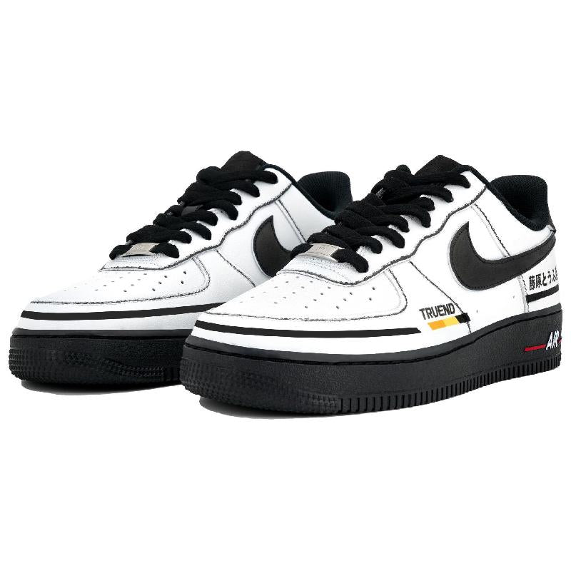 [Custom Drift]  Air Force 1 Skateboarding Shoes Unisex Low-top Black/white
