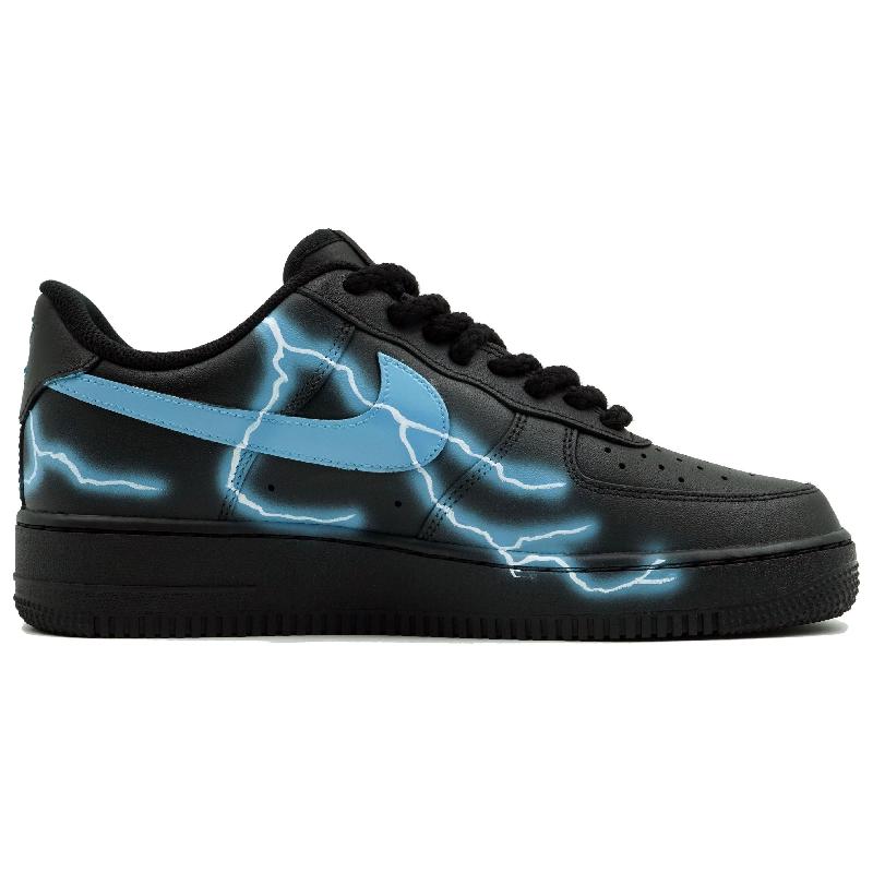 [Custom Blue electric light]  Air Force 1 Skateboarding Shoes Unisex