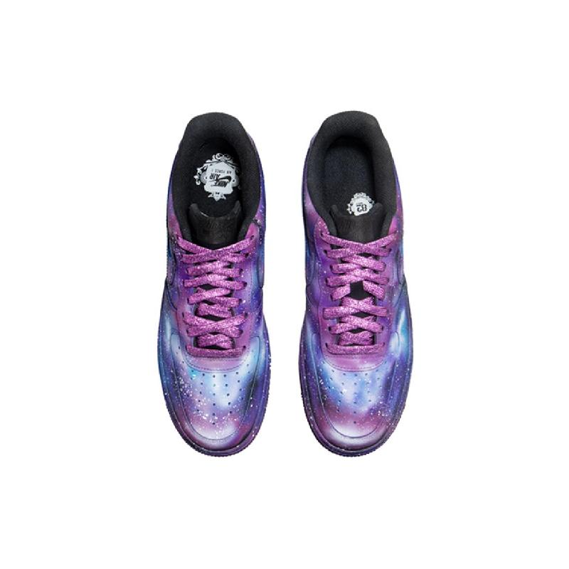 [Custom Dream Space]  Air Force 1 Skateboard Shoes Unisex Low-Top Purple/Blue/White
