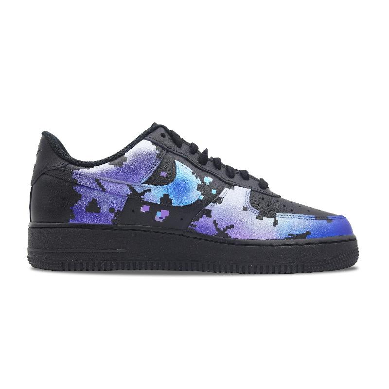 [Custom Male pixel Galaxy]  Air Force 1 Skateboarding Shoes Men