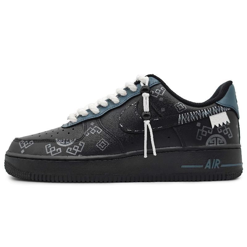 [Custom Men's Silk Road style]  Air Force 1 Skateboarding Shoes Men