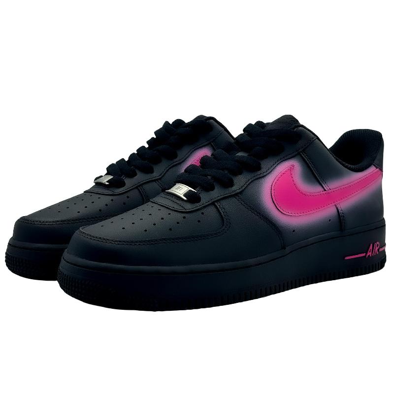 [Custom The Eiffel Tower]  Air Force 1 Skateboarding Shoes Unisex Low-top Pink