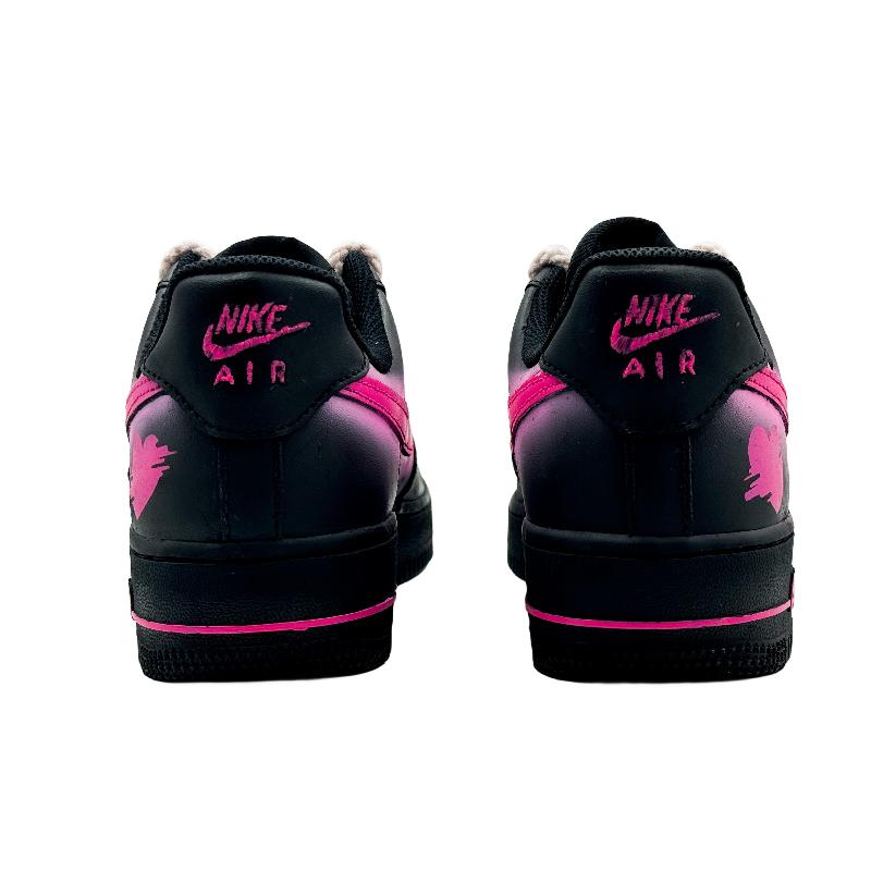 [Custom Neon mark]  Air Force 1 Skateboarding Shoes Men Low-top Black