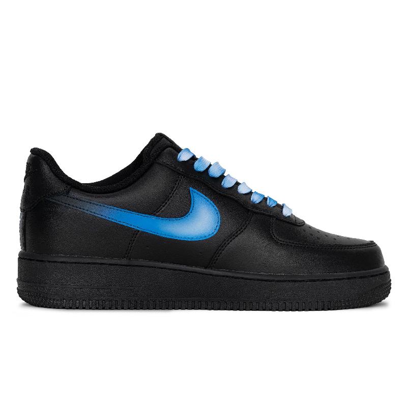 [Custom Flowing blue lightning]  Air Force 1 Skateboarding Shoes Unisex Low-top