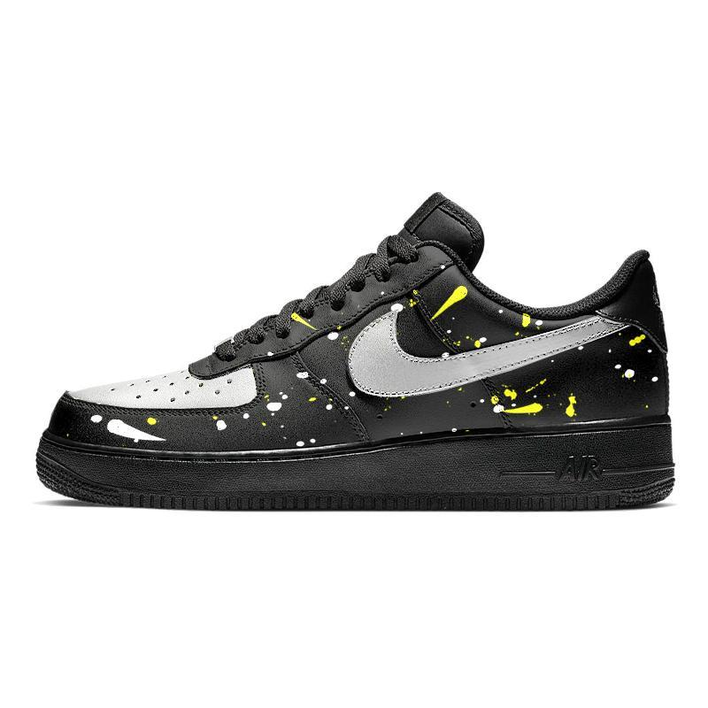 [Custom Manufacturing site]  Air Force 1 Skateboarding Shoes Unisex Low-top Black/white
