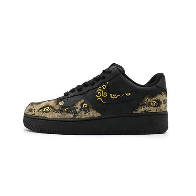 [Custom Black myth]  Air Force 1 Skateboard Shoes Unisex Low-Top Gold