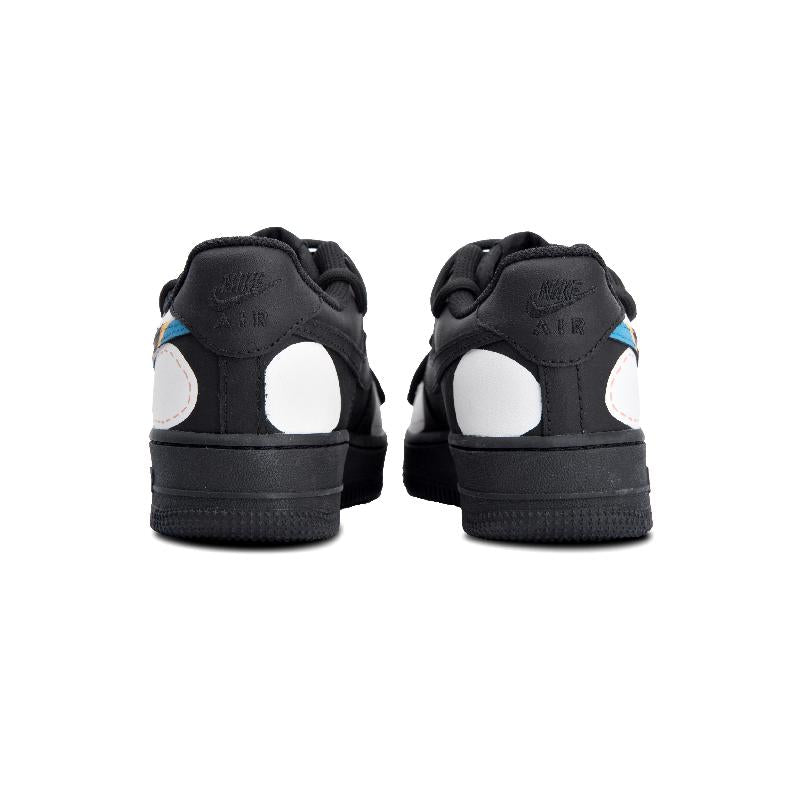 [Custom Rainbow whale]  Air Force 1 Skateboard Shoes Unisex Low-Top Black Gray