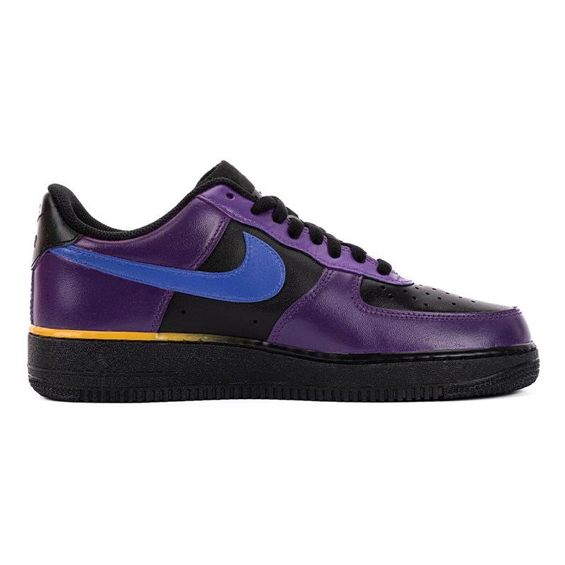 [Custom Men's setting sun afterglow]  Air Force 1 Skateboarding Shoes Men Low-top Purple/Gold