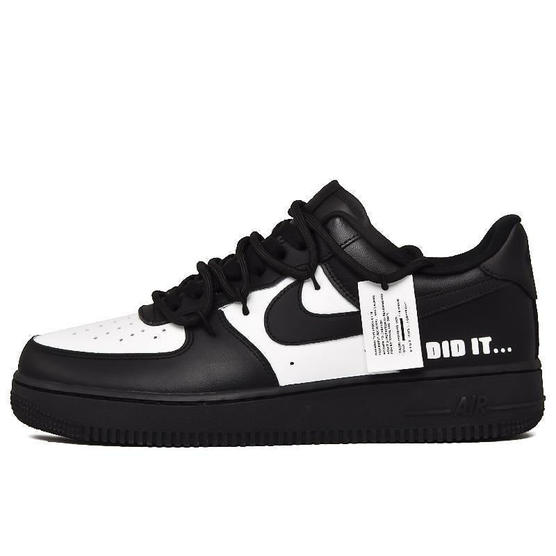 [Custom Confession Letter]  Air Force 1 Skateboard Shoes Unisex Low-Top Black/White