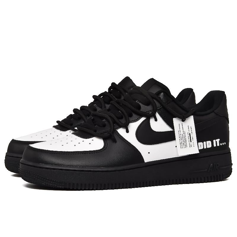 [Custom Confession Letter]  Air Force 1 Skateboard Shoes Unisex Low-Top Black/White