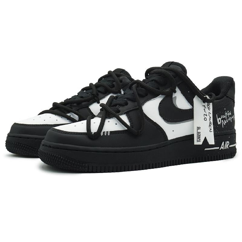 [Custom Unisex white peach bubbles]  Air Force 1 Skateboarding Shoes Unisex